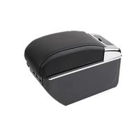 RORVECQ Para Opel Para Corsa E 2014 2015 2016 2017 2018 2019 2020 Caja De Reposabrazos De Coche Caja De Almacenamiento(C2 línea negra 7USB)
