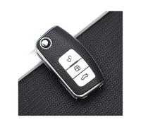 RORVECQ Para Para Fiesta Para Focus 2 Para Ecosport Para Kuga Para Escape Para Falcon Para Sport Para Galaxy Funda Llave Coche Cuero(Plata)