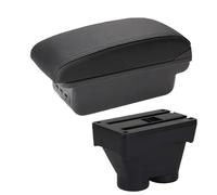 RORVECQ Para Peugeot 208 2012-2018 Caja De Reposabrazos Caja De Almacenamiento Accesorios De Coche Piezas De Retrofit Detalles Interiores Porta-auto Cenicero(B2 línea negra 3USB)