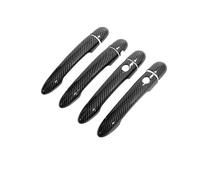 RORVECQ Para Renault para Clio 3 III 2005 2006 2007 2008~2014 Cubierta Manija Puerta Imitación Carbono O Cromada Accesorio Auto(Carbon Fiber Look,2 Button 4 Door)