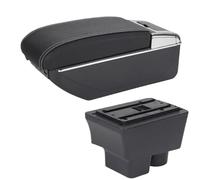 RORVECQ Para S&koda Para Fabia 2 2008-2014 Caja De Reposabrazos Piezas De Retrofit Caja De Almacenamiento Piezas De Interior Accesorios De Coche(B3 Negro blanco 7USB)