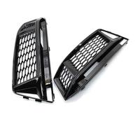RORVECQ Para S4 2016 2017 2018/A4 B9 S-LINE 1 Par Faros Antiniebla Hexagonales Panal Cubierta Rejilla Parachoques Delantero(NEGRO)