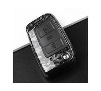 RORVECQ Para SEAT Para Ateca Para Leon FR 2 Para Ibiza Funda De Llave Coche Fibra Carbono 3 4 Botones(Forged texture,3 botones)