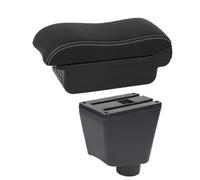 RORVECQ Para SEAT Para Cordoba II Caja De Reposabrazos Para SEAT Para Cordoba II 2003 2004-2009 Consola Central Caja De Reposabrazos Auto(B3 Negro blanco 3USB)