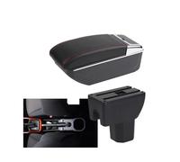 RORVECQ Para Suzuki Para IGNIS Caja De Brazo Piezas Retrofit Detalles Interiores Caja De Almacenamiento(B1 línea roja SIN USB)