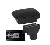RORVECQ Para Suzuki Para IGNIS Caja De Brazo Piezas Retrofit Interior Caja De Almacenamiento Accesorios Auto(B1 Negro rojo 3USB)