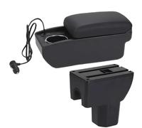 RORVECQ Para Suzuki Para IGNIS Caja De Reposabrazos Auto Piezas Retrofit Portavasos Interior Caja Almacenamiento Accesorios(A2 Carga rápida)