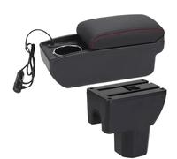RORVECQ Para Suzuki Para IGNIS Caja De Reposabrazos Auto Piezas Retrofit Portavasos Interior Caja Almacenamiento Accesorios(A1 Carga rápida)