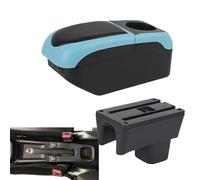 RORVECQ Para Suzuki Para Swift 2005-2024 Caja Apoyabrazos Accesorios Auto Detalles Interiores Caja Almacenamiento Piezas Retrofit(Negro Azul)