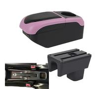 RORVECQ Para Suzuki Para Swift 2005-2024 Caja Apoyabrazos Accesorios Auto Detalles Interiores Caja Almacenamiento Piezas Retrofit(Black Pink)