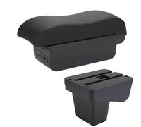 RORVECQ Para Suzuki Para Vitara Caja De Brazo Auto Superficie Curva Cuero Caja De Almacenamiento Auto Interior(B2 línea negra 3USB)