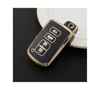 RORVECQ Para Toyota Para Corolla Para Camry Para Highlander Para Auris CHR Para Avalon Para Land Para Cruiser Auto TPU Funda Llave Coche(NEGRO)