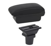 RORVECQ Para Toyota Para Yaris 3 Hybrid Para Yaris Para Vitz Caja De Apoyabrazos De Coche Modificación Interna Carga USB Accesorios De Coche(B1 Línea Negra)