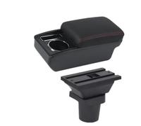 RORVECQ Para Toyota Para Yaris Para Vitz 5 Puertas Hatchback 1998-2011 Caja De Apoyabrazos De Coche Retrofit Accesorios De Coche(N1 red line No USB)