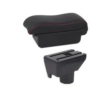 RORVECQ Para TOYOTA Para Yaris Para Vitz Caja De Brazo Para Coche Caja De Almacenamiento Central Accesorios De Coche Remodelación Interior(B2 Black red 3 USB)