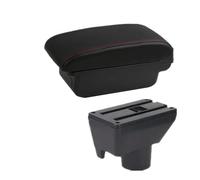 RORVECQ Para TOYOTA Para Yaris Para Vitz Caja De Brazo Para Coche Caja De Almacenamiento Central Accesorios De Coche Remodelación Interior(A1 Negro rojo SIN USB)