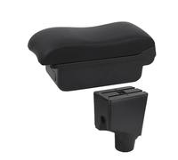 RORVECQ Para Toyota Para Yaris Para Yaris Híbrido 2015-2022 Reposabrazos Para Auto Caja De Almacenamiento Accesorios Para Auto(A2 línea negra Sin USB)