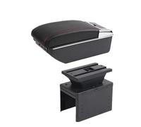 RORVECQ Para Vauxhall Para Opel Para Adam Para Astra J H G Para Corsa D C GTC Para Mokka X Caja De Descansabrazos Para Coche Consola Central(C1 línea roja 7USB)