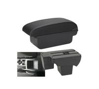 RORVECQ Para VW Para Polo 2020 2021 2022 2023 2024 Reposabrazos Central Caja Almacenamiento Retrofit(C3 Negro blanco SIN USB)