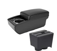 RORVECQ Para VW Para Polo 9N 3 2002 2003 2004 2005-2009 Reposabrazos De Auto Piezas Retrofit Caja De Almacenamiento Interfaz USB(B2 Línea negra 6USB)