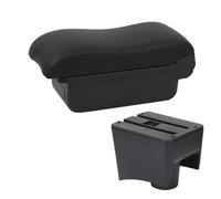 RORVECQ Para VW Para POLO Caja De Apoyabrazos Para VW POLO Para Mk5 6R Para Vento Apoyabrazos De Coche 2010-2018 Interior Retrofit Caja De Almacenamiento De Coche(A2 línea negra Sin USB)