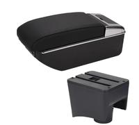 RORVECQ Para VW Para POLO Mk5 6R Para Vento 2012-2018 Caja De Apoyabrazos De Coche Piezas Interiores Caja De Almacenamiento Accesorios De Coche(B2 Línea negra 7USB)