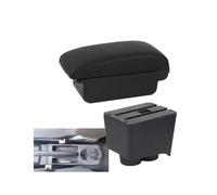 RORVECQ Para VW Para Polo Para Polo 9N 3 Mk4 2002-2009 Caja Apoyabrazos Auto Interior Renovación Almacenamiento Accesorios Auto(B1 Línea negra 3USB)
