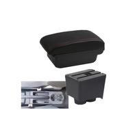 RORVECQ Para VW Para Polo Para Polo 9N 3 Mk4 2002-2009 Caja Apoyabrazos Auto Interior Renovación Almacenamiento Accesorios Auto(A1 Negro rojo SIN USB)