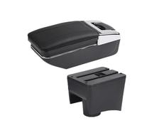 RORVECQ Para VW Para POLO Para Polo Mk5 6R Para Vento 2010-2018 Caja De Apoyabrazos De Coche Caja De Almacenamiento Central Accesorios De Coche Retrofit(Una línea negra Sin USB)