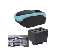 RORVECQ Para VW Para Polo Reposabrazos Para VW Para Polo 9N 3 Mk4 Caja De Reposabrazos De Coche 2002-2009 Caja De Almacenamiento Interior De Retrofit(Negro Azul)