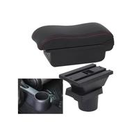 RORVECQ Para VW UP Caja De Apoyabrazos Para S&koda Para Citigo Para Seat Mii Consola De Apoyabrazos De Coche Caja De Almacenamiento Accesorios De Coche Retrofit(B1 Negro rojo 3USB)