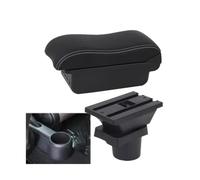 RORVECQ Para VW UP Caja De Apoyabrazos Para S&koda Para Citigo Para Seat Mii Consola De Apoyabrazos De Coche Caja De Almacenamiento Accesorios De Coche Retrofit(B3 Negro blanco 3USB)