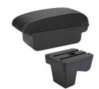 RORVECQ Reposabrazos Compartimento Central Para Almacenamiento De Contenido Accesorios De Modificación Para Coche Interior Retráctil Para Suzuki Para Vitara(C3 Negro blanco SIN USB)
