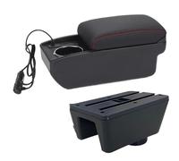 RORVECQ Reposabrazos De Coche Caja De Almacenamiento Piezas De Retrofit Accesorios Interiores Coche Para Seat Para Ibiza Para Ibiza 6j Para Ibiza 6L(A1 Carga rápida)