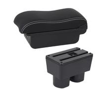 RORVECQ Reposabrazos Interior Caja Almacenamiento Central Accesorios Coche Para N&issan Para Tiida C11 Para Sylphy Para Tiida Para Latio(B3 Negro blanco 3USB)