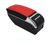 RORVECQ Reposabrazos Para C&hevrolet Para Lova Para Aveo Compartimento Central Con Reposabrazos Apoyabrazos Y Portavasos(B-Black red panel)