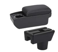 RORVECQ Reposabrazos Para Coche Caja De Almacenamiento Automática Accesorios Para Mitsubishi Para Attrage Para Mirage Para Space Star(C1 Negro rojo SIN USB)