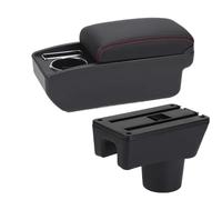 RORVECQ Reposabrazos Para Coche Caja De Almacenamiento Automática Accesorios Para Mitsubishi Para Attrage Para Mirage Para Space Star(C2 Línea negra SIN USB)