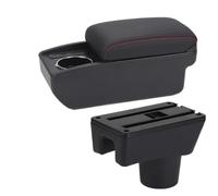 RORVECQ Reposabrazos Para Coche Caja De Almacenamiento Automática Accesorios Para Mitsubishi Para Attrage Para Mirage Para Space Star(B1 Negro rojo 6USB)