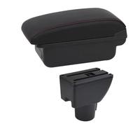 RORVECQ Reposabrazos Para Hyundai Para GETZ Reposabrazos Caja Almacenamiento Retrofit Accesorios Auto(Línea Roja B1)