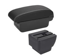 RORVECQ Reposabrazos Para MAZDA 2 Demio Caja De Almacenamiento Con Piezas De Repuesto Accesorios Y Detalles Del Interior(B3 Negro blanco 3USB)