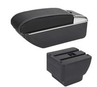 RORVECQ Reposabrazos Para Mazda 2 Para Mazda 2 Para Demio Caja De Reposabrazos Caja De Almacenamiento Accesorios Para Coche(A3 Negro blanco 7USB)