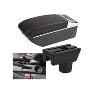 RORVECQ Reposabrazos Para Mitsubishi Attrage Para Mirage Para Space Star Caja De Almacenamiento Para Reposabrazos Accesorios Para Coche(B1 línea roja SIN USB)