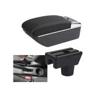 RORVECQ Reposabrazos Para Mitsubishi Attrage Para Mirage Para Space Star Caja De Almacenamiento Para Reposabrazos Accesorios Para Coche(D3 línea blanca 7USB)