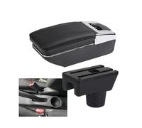 RORVECQ Reposabrazos Para Mitsubishi Attrage Para Mirage Para Space Star Caja De Almacenamiento Para Reposabrazos Accesorios Para Coche(A2 línea negra Sin USB)