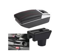 RORVECQ Reposabrazos Para Mitsubishi Attrage Para Mirage Para Space Star Caja De Almacenamiento Para Reposabrazos Accesorios Para Coche(A1 línea roja Sin USB)