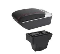 RORVECQ Reposabrazos Para Opel Para Astra J Compartimento Central De Almacenamiento Piezas De Repuesto Para Coche(D1 línea roja 7USB)