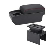 RORVECQ Reposabrazos Universal Para Coche Caja De Reposabrazos Universal Accesorio Para Coche Caja De Almacenamiento Para Auto Modificación De Piezas Interiores(B1 Negro rojo 6USB)