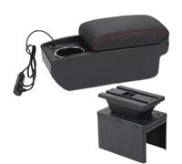 RORVECQ Reposabrazos Universal Para Coche Caja De Reposabrazos Universal Accesorio Para Coche Caja De Almacenamiento Para Auto Modificación De Piezas Interiores(A1 Carga rápida)