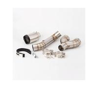 RORVECQ Sistema De Escape Para Motocicleta Para B&MW S1000RR S1000rr 2010 2011 2012 2013 2014 2015 2016 Tubo De Conexión Y Silenciador(Style E)